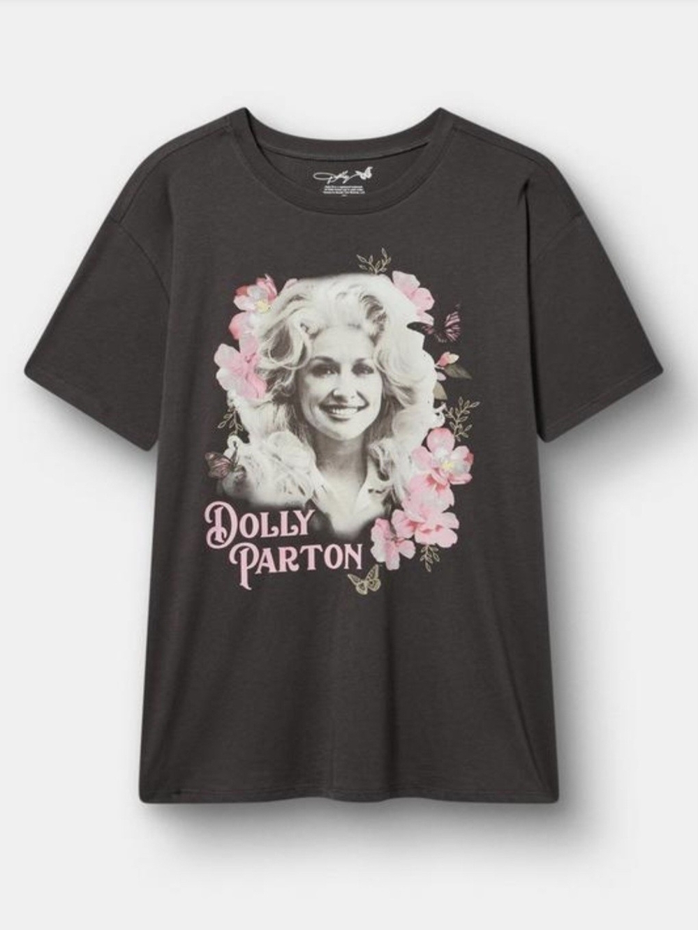 NWT Torrid 4x Dolly Parton Relaxed Cotton Jersey Tee- Black